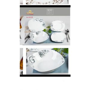 Set Piatti Bavaria Ottingher Porcellana 19pz Quadrati Art.Gc10312b