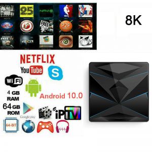 Tv Box Android 10 4gb Ram 64gb 8k 4k Ultra Hd Wifi Quad Core Smart Tv
