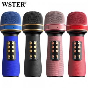 WSTER WS-898 Microfono karaoke wireless con altoparlante Bluetooth per cellulare / PC
