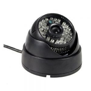 Telecamera dome ccd sony lente 6 mm 420tvl infrarossi 48 led soffitto nera 2588