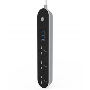 Multipresa di montaggio a parete 100 - 250 V, a, 2500 W con protezione contro le sovratensioni presa multipla con 3 USB di ricarica tramite usb 5 V/3.1A