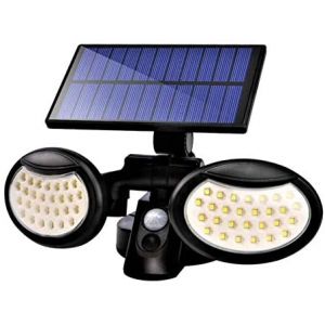Lampada Faretto 56 Led Solare Da Esterno Faro Giardino Pannello Sensore