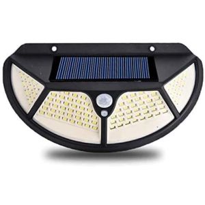 2 Pcs - Faretto 102 Led Smd Da Esterno Con Pannello Solare Sensore Di Movimento Crepuscolare Ricaricabile 25w Luce Fredda
