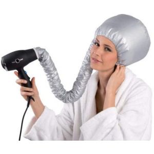 Casco per asciugatura cuffia asciugacapelli con elastico per attacco a phon