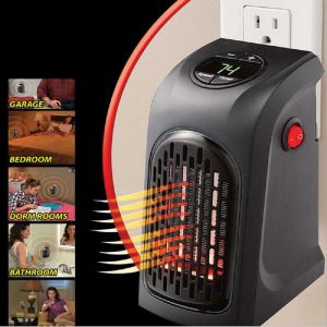 Handy heater mini stufa portatile elettrica 400w timer riscaldamento casa bagno 