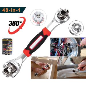 48 in 1 CHIAVE MULTIFUNZIONE UNIVERSALE CRICCHETTO ANGOLO FINO A 45° RUOTA 360