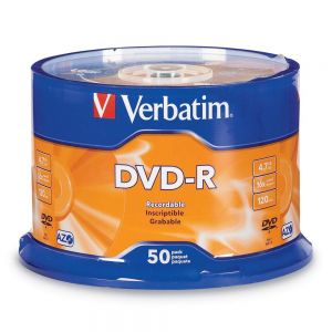 50 dvd-r verbatim vergini vuoti 16x advanced 4.7 gb - 52x 700mb per audio