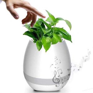 Vaso Fioriera con Altoparlante Bluetooth con Luce Colorati, Multi-Funzioni Speaker Bluetooth