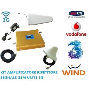 Kit Amplificatore Ripetitore Segnale Gsm Umts 3G con Cavo 10 Metri
