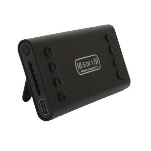 Power Bank 5 in 1 caricatore Wireless senza fili Qi led 10000mAh batteria