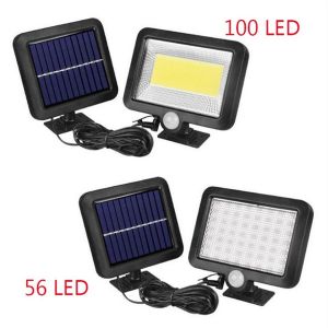 Faretto stradale a luce solare da 30W 100LED COB Lampada solare Lampada da giardino esterna 