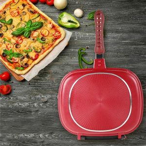 Bavaria Doppia Padella 32 Cm con Piastra Antiaderente