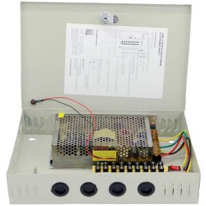 Alimentatore CCTV 9 Canali Uscita 12 V 20 Amp Scatola Porta con Fusibile PTC Alimentatore CCTV DVR Sistema di Sicurezza e Telecamere