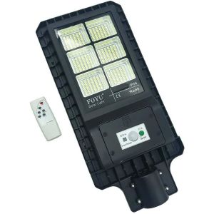 Faro led lampione stradale 120W pannello solare luce fredda telecomando FO99120