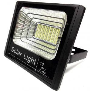 Faro LED SMD 10 W pannello solare energia crepuscolare telecomando JD-8810