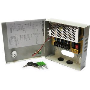 Alimentatore Stabilizzato Centralina 4 Uscite Canali Box Per Telecamere 10a 12v