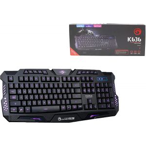 Tastiera Da Gioco Usb Gaming Marvo Scorpion K636 Retroilluminata Con Luci Led Pc