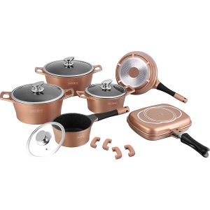 Set di pentole 15 pezzi in ceramica - Royalty Line RL-ES1015M