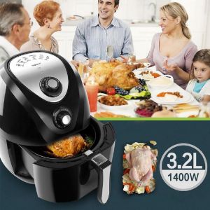 Friggitrice Ad Aria Aigostar Dragon Pro Cestello Estraibile Spegnimento Automatico 1400W 3.2L