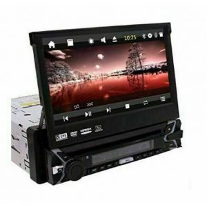 Autoradio con tasti neri 1 din schermo a scomparsa 7 pollici touch stereo auto bluetooth USB senza gps