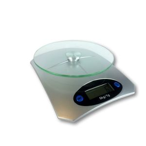 Bilancia Digitale Di Precisione Cucina Alimenti Da 1g A 5kg Con Piatto In Vetro