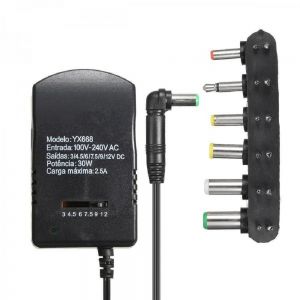 Alimentatore Trasformatore YX668 per telefono cordless notebook fotocamere router 7 plug 30w 3a