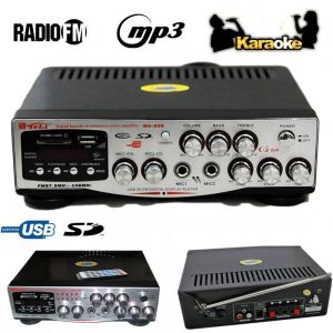 Amplificatore Audio Stereo Display Digitale 2 Microfoni Usb Sd Mp3 Fm Ma-009