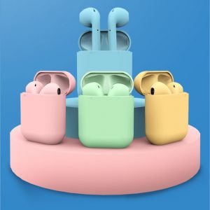 Auricolari Cuffie Wireless Bluetooth Compatibili Inpods  Airpods Colore Pastello