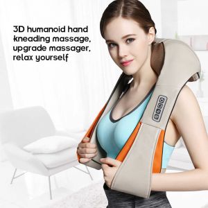Massaggiatore Shiatsu Elettrico Per Collo E Spalla Calore Per I Muscoli Allevia Dolori Relax
