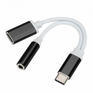 2 in 1 type C maschio femmina jack audio 3.5 converitore cavo di ricarica AUX
