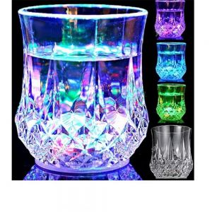 Bicchiere Led Induttivo Con Magia Di Colori Cromatico Acrilico Plexiglass Acqua Birra Vino