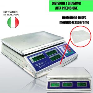 Bilancia Elettronica Digitale 40 Kg 1grammo Batteria Integrata Professionale ACS-701