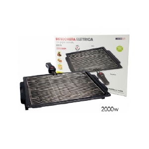 Bistecchiera Elettrica Da Tavolo Con Griglia Cromata Potenza 2000W Dictrolux 45x33 Griglia Carne Verdure Pesce