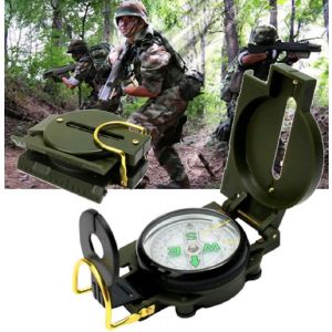 Bussola Militare In Metallo Escursioni Campeggio Scout Lente Segna Nord Compas
