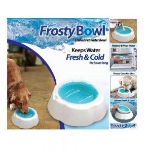 Ciotola refrigerata cane o gatto acqua fresca per 8 ore -freezer frosty bowl