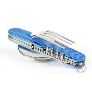 Set 6 in 1 coltellino multiuso coltello forchetta posate cucchiaio per campeggio