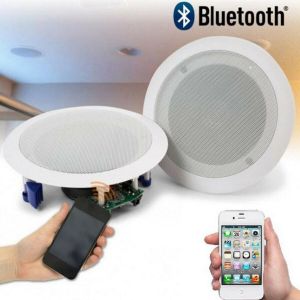 Coppia casse acustiche 21cm bluetooth incasso filodiffusione negozio cassa 20w