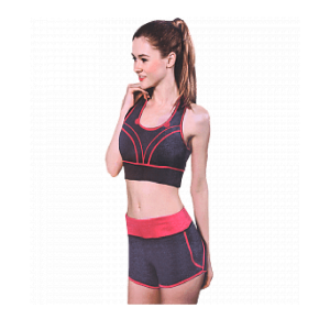 Copper Slimming Running & Yoga Fitness Con pantaloncini e Top  taglia unica con tessuto super elastico confortabile