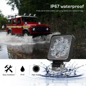 Luce da lavoro per auto 27W 12v 9 LED Bar per Moto Tractor Boat off Road 4WD 4x4 Camion SUV