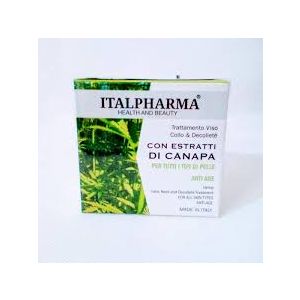 Italpharma Crema Viso Collo E Decollete’ Con Estratti Di Canapa 50ml