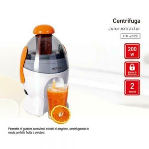 Centrifuga Estrattore Elettrico 200W 2L Hoomei Hm-6920 Frutta Verdura Succhi