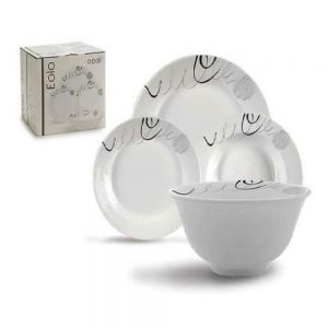 Servizio di piatti 19 pezzi OPAL mod EOLO set per 6 persone + 1 insalatiera
