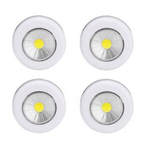 4 pezzi Driwei faretto led per armadio 3w a batteria lampadina lampada casa torcia