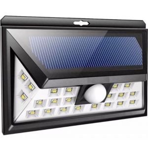 Faretto 24 led solare esterno lampada giardino faretti sensore movimento luce