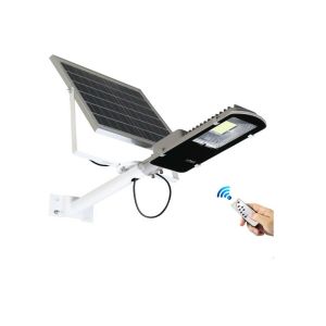Faro led lampione stradale 40w luce fredda con pannello solare e staffa esterno