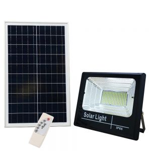 Faro faretto led pannello solare smd 200w energia crepuscolare telecomando dr