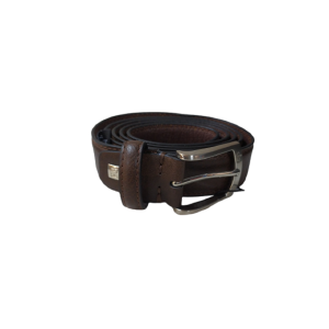 Egon Furstenberg PF 048-35 Set Cintura in pelle Testa di Moro uomo con orologio in gomma Nero