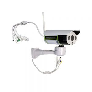 Telecamera IP HD 2 led array visione notturna wifi staffa motorizzata lente 6mm