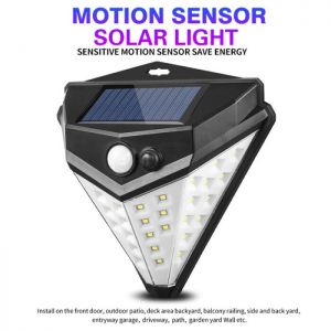 Faretto 38 led SMD con pannello solare sensore di movimento e crepuscolare Waterproof 