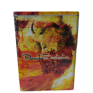 Renato Balestra cintura uomo in pelle casual 836/35 Tabacco cofanetto in alluminio